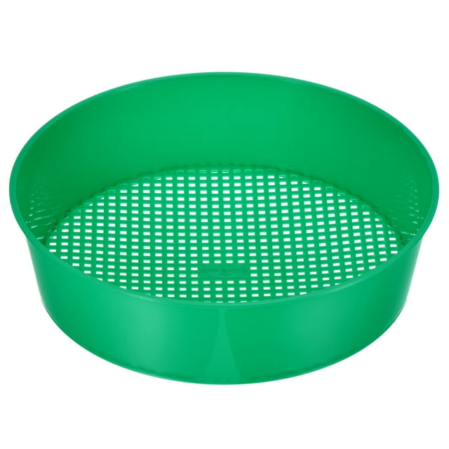 Unique Bargains Garden Sifting Pan Plastic Potting Sieve Mesh Filter Soil Screen Tool, Green