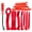 All red, variant on 12pc Automotive Detachment Installation Tool Design Suitable For Door Panel & Stereo Removal