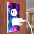 thumbnail image 3 of WIRESTER 1-Gang Duplex Outlet Cover Wall Plate/Switch Plate Cover, Celestial Blue Purple Galaxy, 3 of 6