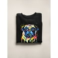 thumbnail image 3 of Pastell Colorful Pug Sweatshirt Women -Weekday Best Designs, Female Small, 3 of 4