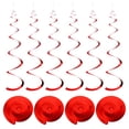 thumbnail image 1 of 18uds Serpentinas Colgantes de Fiesta Rojo Unique Bargains Decoraciones de Plástico para Cumpleaños, 1 of 7