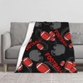 thumbnail image 2 of Football Blanket 60"x50", Football Gifts for Boys Girls, Super Soft Warm Throw Blankets for Kids Teens Men, Fuzzy Sports Ball Blankets for Couch Chair Bed Sofa (Football), 2 of 6