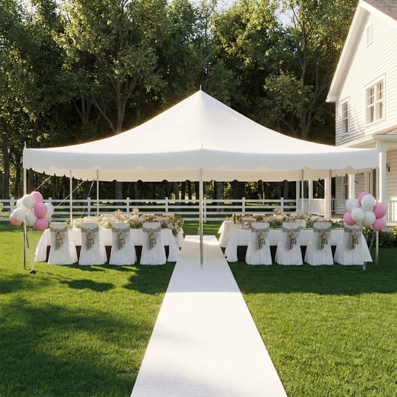 Erinnyees 20x20ft Party Tent, Heavy Duty Canopy Tent with Carry Bags, PVC Fire Retardant Outdoor Canopies for 80 People, Events, Weddings