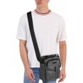 thumbnail image 5 of Axelväskor för män, crossbody-väskor små budväskor för män, affärsväskor för herrar, casual väska, rese-telefonväskor för arbete, vandring (Grå), 5 of 5