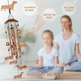 thumbnail image 5 of Dachshund Wind Chime | Outdoor & Indoor Metal Tube Chime with Wood Beads & Shells | 20Cm Home Decor for Garden, Patio, or Balcony | Handmade Gift for Housewarming or Birthday, 5 of 6