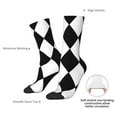 thumbnail image 6 of Womens Harlequin Pattern Dress Crew Socks Colorful Novelty Socks, 6 of 7