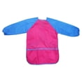 thumbnail image 4 of Delantal impermeable de manga larga para niños, arte para niños, pintura para cocinar, bata de alimentación, L, rosa roja kenally HA5522-11B, 4 of 6