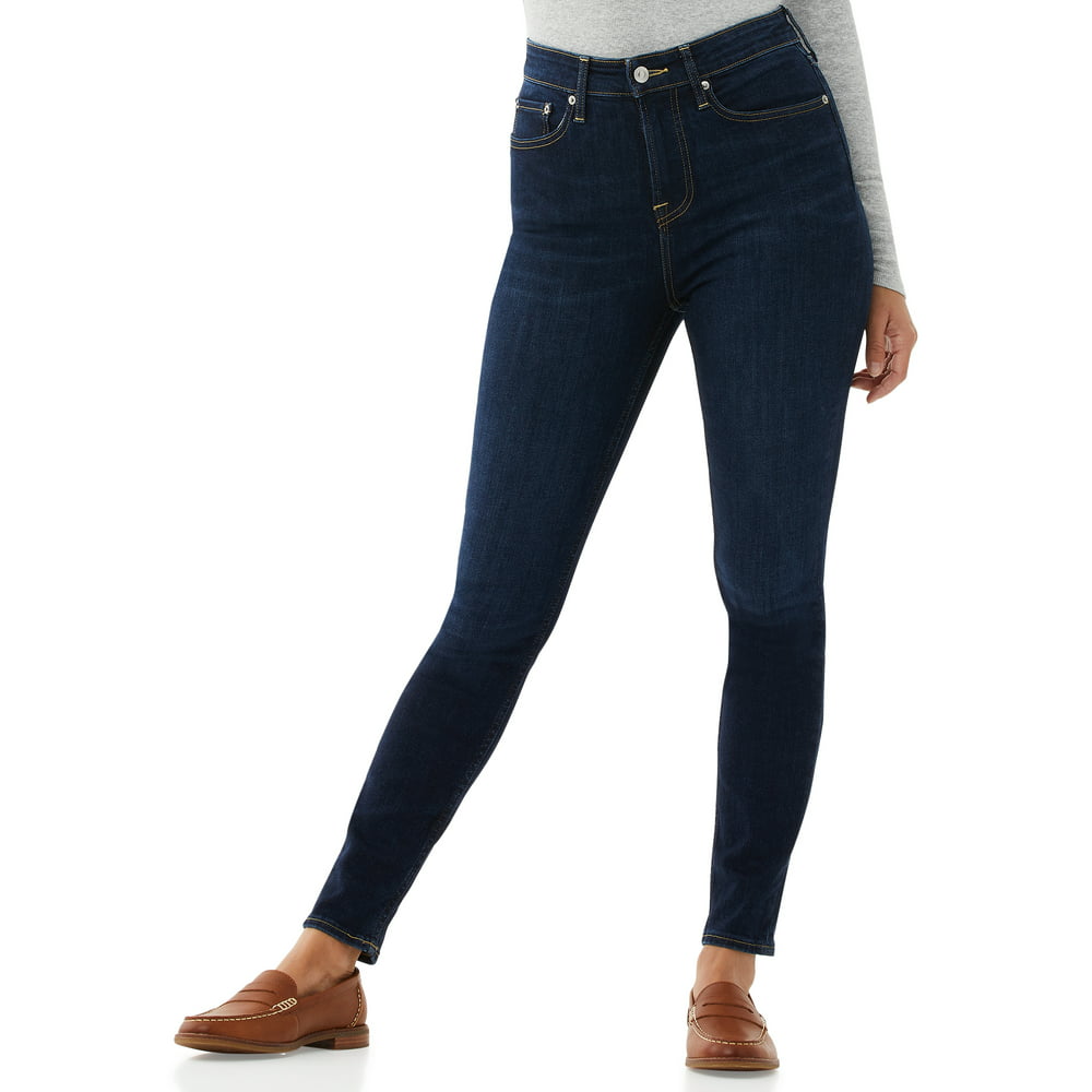 Free Assembly - Free Assembly Women's High Rise Skinny Jeans - Walmart ...