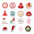 thumbnail image 4 of 50 Uds. Pegatinas navideñas de vinilo para botellas de agua adecuadas para niños, adolescentes, adultos, regalos, portátil, teléfono móvil, álbum de recortes, maleta JAMW Sencillez, 4 of 5