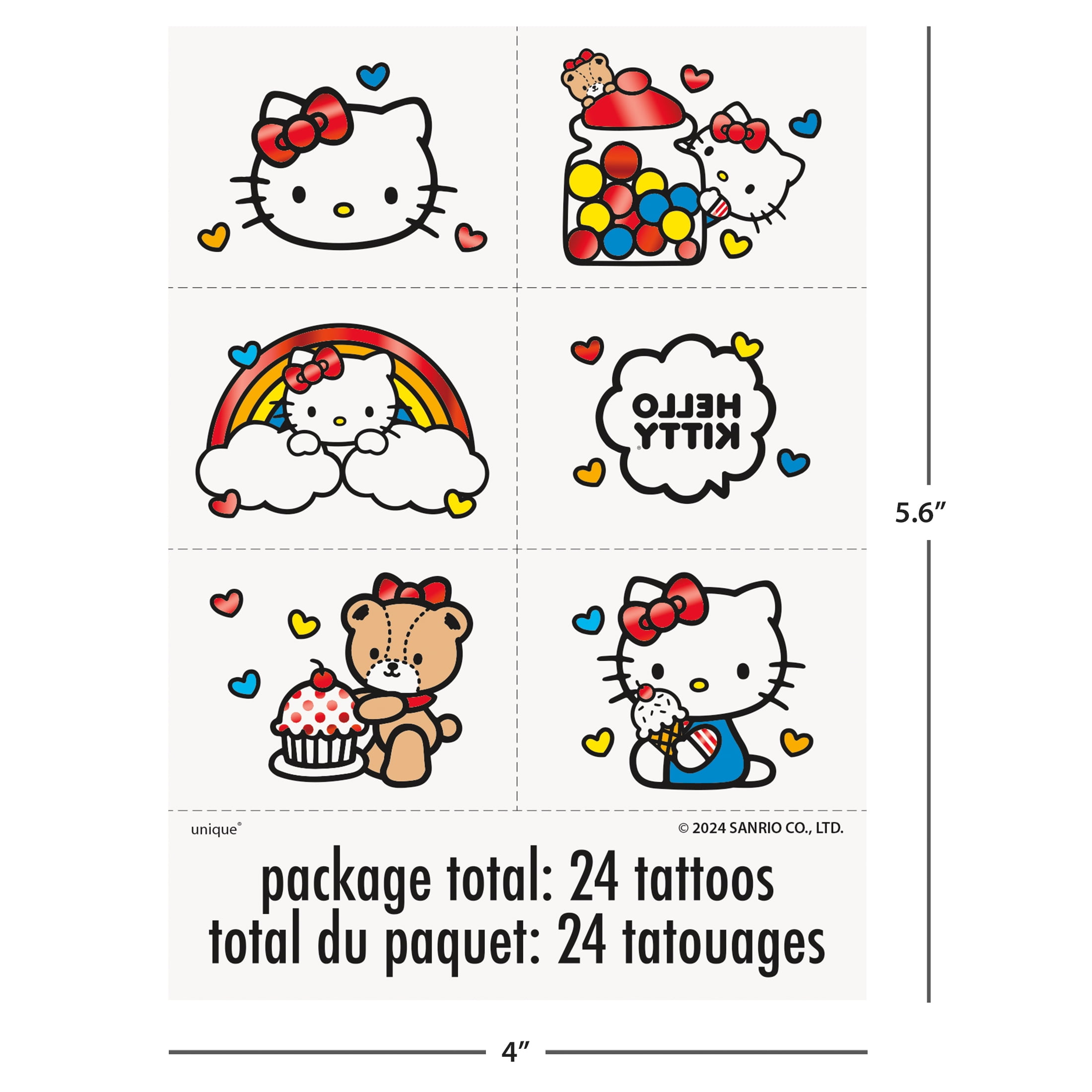 Hello Kitty & Friends Tattoos, 24ct