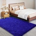 thumbnail image 6 of Janvonne Fluffy Area Rugs for Living Room,Bedroom,Dorms,5x7ft Soft Shaggy Sofa-side Carpet, Home Decor Aesthetic,Bright Blue, 6 of 8