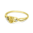 thumbnail image 3 of 14k Yellow Gold Oval Citrine And Diamond Ring, 3 of 6