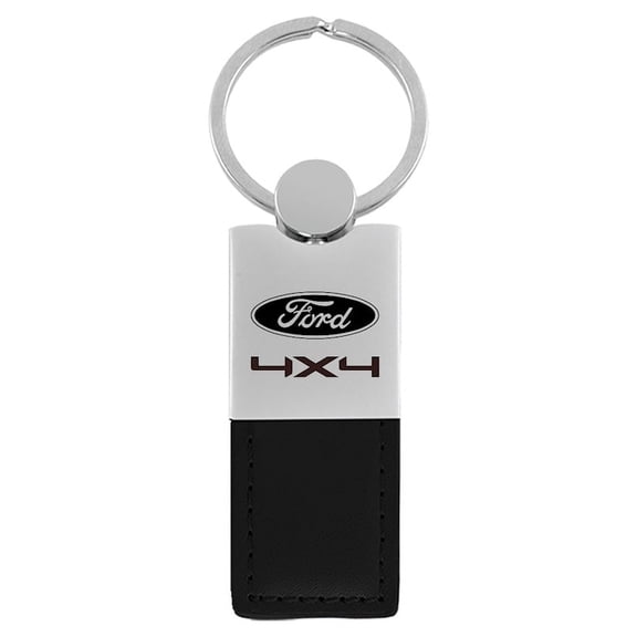 Ford 4X4 Keychain & Keyring - Duo Premium Black Leather