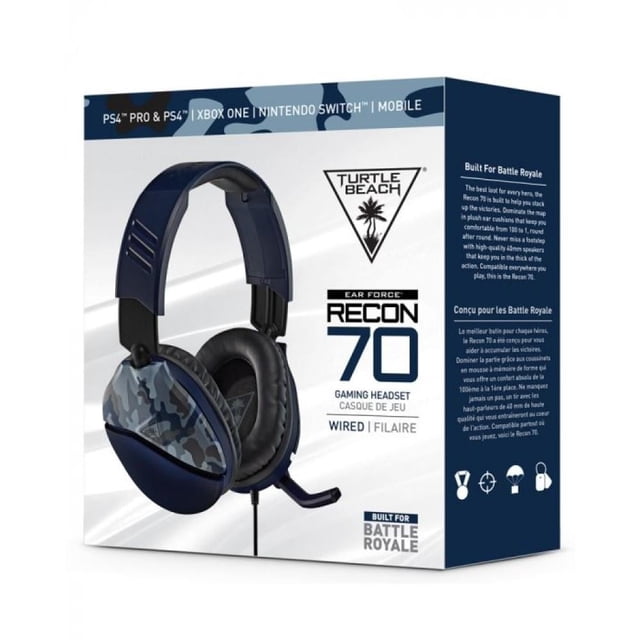 Audífonos Alámbricos Turtle Beach Recon 70 Blue Camo