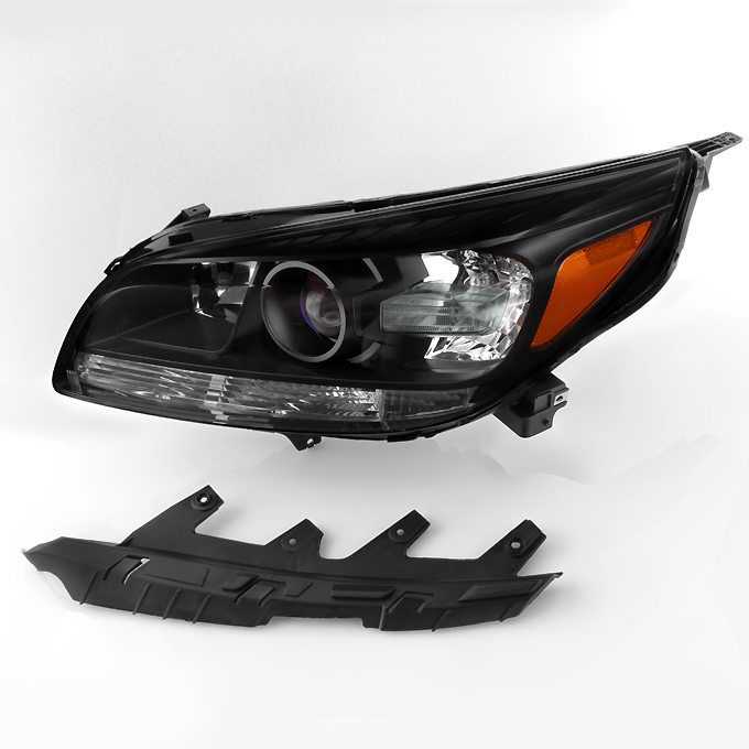 Fit 2013 2014 2015 Chevy Malibu LT LTZ Black Projector Headlights  Replacement