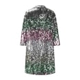 thumbnail image 4 of LOVZFMLL Cardigan pour Femmes Cardigan à Sequins Manches Trois-Quarts Haut Fin, 4 of 9
