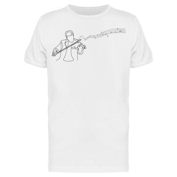 Continuous Line Violin Player Tee Men's -Image by Shutterstock