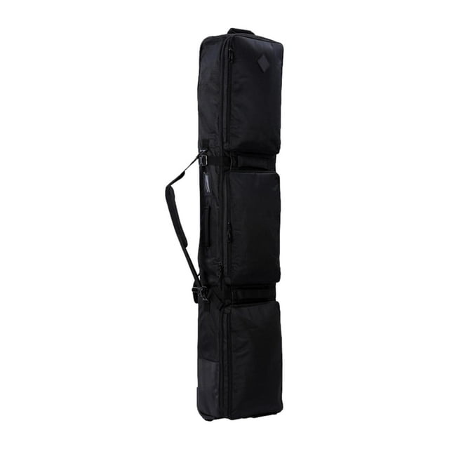 Almencla Sac de Ski Robuste avec Fermetures Éclair et Boucles Noir à Roulettes Hommes Femmes Sac de Planche à Neige