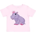 thumbnail image 3 of Inktastic Cute Purple Hippo Girls Toddler T-Shirt, 3 of 5