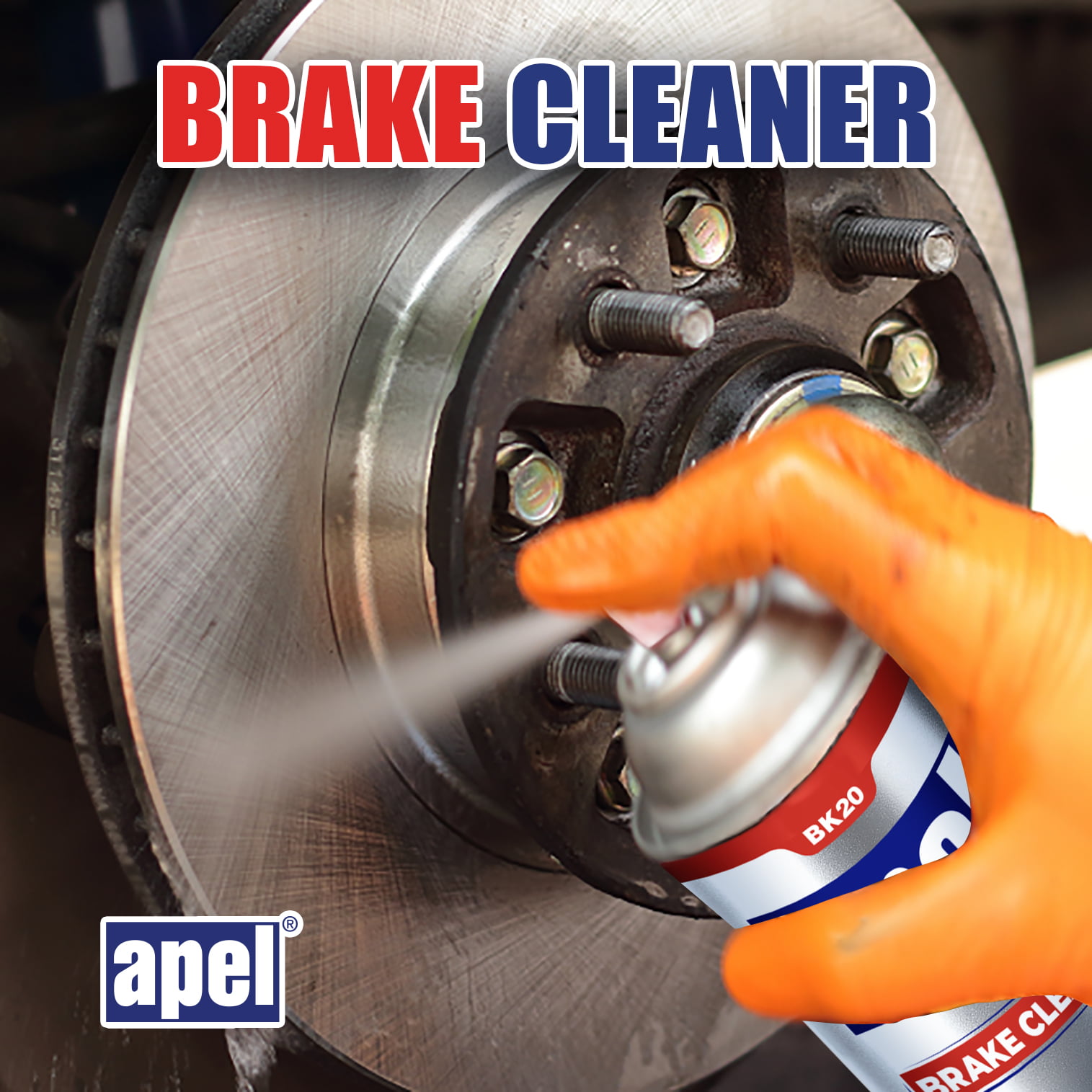 Apel Brake Parts Cleaner (15.1 fl oz) Brake Pad Disc Springs calipers, Clear