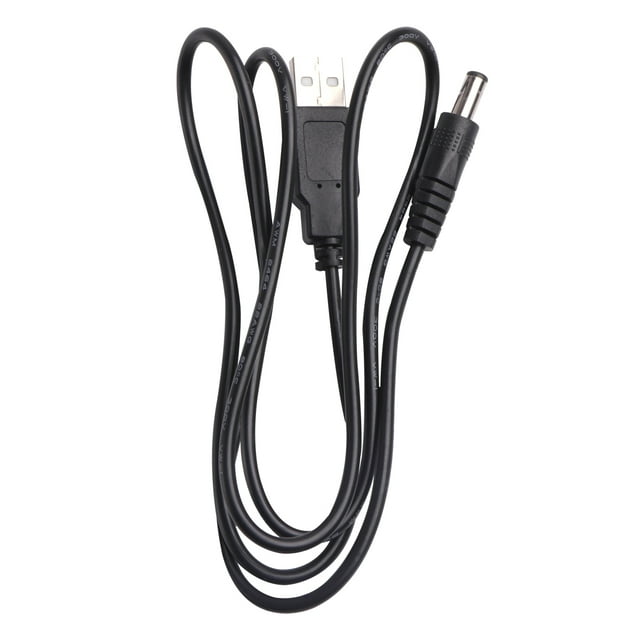 1M Length Black USB Port 5V 5.5x2.1mm DC Barrel Power Cable Connector For Small Electronics Devices Usb Extension Cable (Black)
