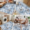 thumbnail image 5 of 3'x5' Area Rugs, Blue Winter Botanical Indoor Outdoor Area Rug for Living Room Bedroom, Pine Cone Leaves Farmhouse Washable Bathroom Rugs Kitchen Floor Carpet Mats Home Decor Aesthetic, 5 of 8