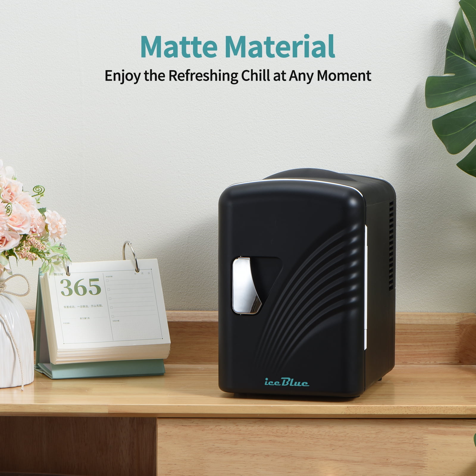 Iceblue Skincare Refrigerator, 4L/6 Can Retro Mini Fridge，Cooler & Warmer for Home, Office & Dorm