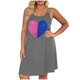 thumbnail image 1 of Camisa de Manga Corta Vestido para las Mujeres sin Mangas Estilo de Suspensión, Vestido de Noche Cómodo Suelto, 1 of 6