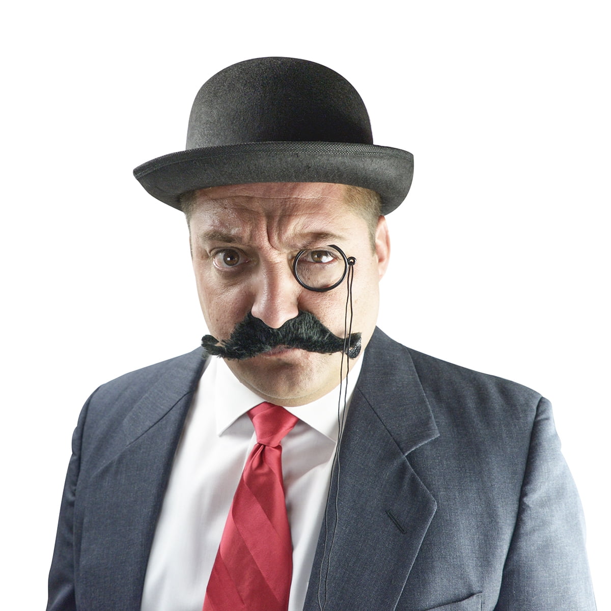 Fake Black Mustache Monocle Set Halloween Party Costume Accessory