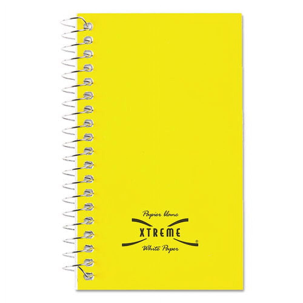 Paper Blanc Xtreme White Wirebound Memo Books, Narrow Rule, Randomly Assorted Covers, 5 X 3, 60 Sheets | Bundle of 10 Each