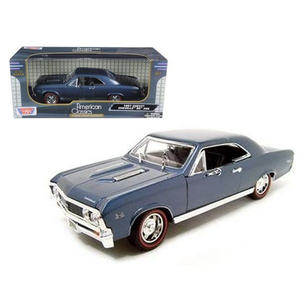 1967 Chevrolet Chevelle Ss 396 Blue 118 Diecast Model Car By Motormax 0342