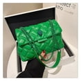 thumbnail image 1 of Bolso de mano de estilo moderno, sencillo, de PU, tipo mensajero, para uso diario, con rombos, para mujer, 1 of 5