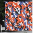 thumbnail image 3 of Ambesonne Camouflage Shower Curtain, Abstract Paint Splashes, 69"Wx84"L, Violet Blue Vermilion, 3 of 4