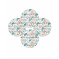 thumbnail image 7 of 13 Inch Round Placemats Set of 4, Teal Red Coastal Non Slip Heat Insulation PP Table Mats, Beach Nautical Sea Turtle Coral Starfish Vintage Washable Place Mats for Kitchen Dining Party Table Decor, 7 of 7