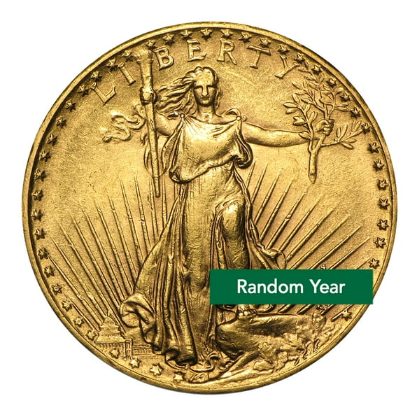 $20 Saint-Gaudens Gold Double Eagle AU - Random Year