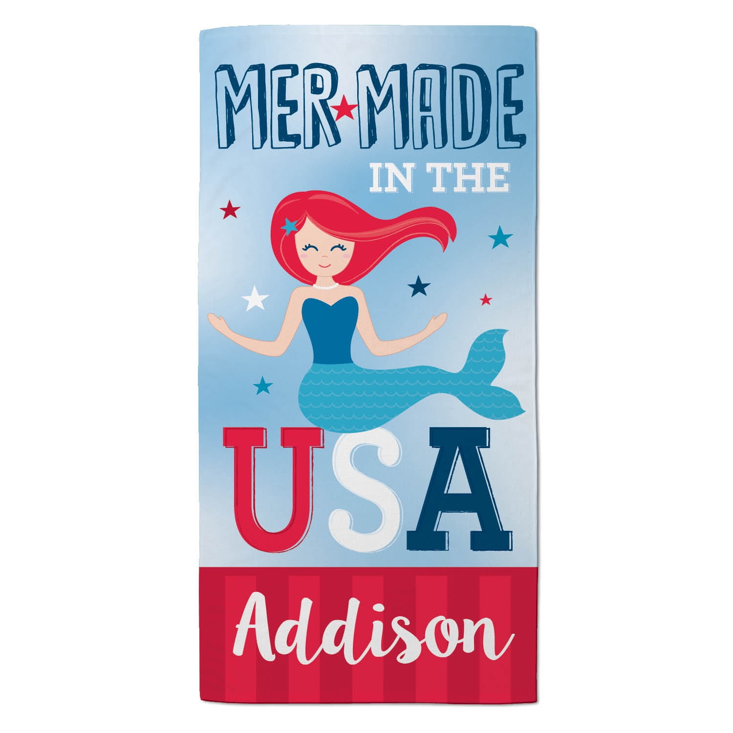 Mermade in the USA Plush Velour Beach Towel