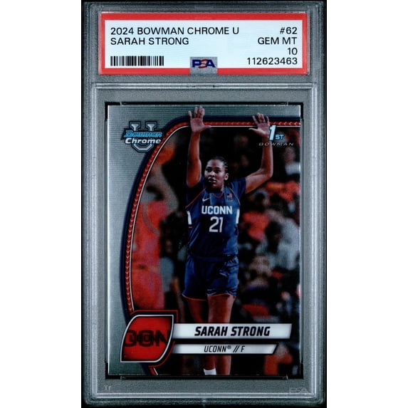 2024 Bowman Chrome University Sarah Strong #62 PSA 10