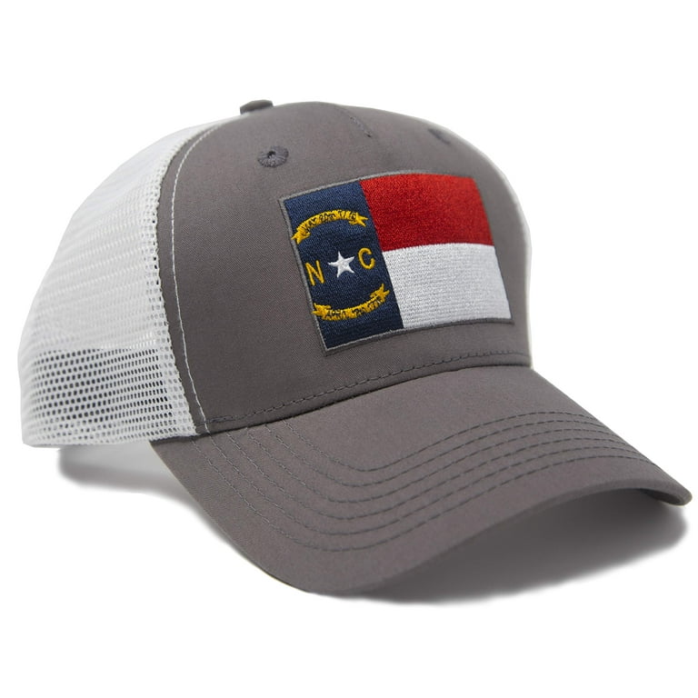 International Tie Black and Grey American USA Flag Patriotic Trucker  Baseball Snapback Hat