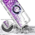 thumbnail image 5 of NageBee Magnetic Case for Samsung Galaxy S24+ /S24 Plus | MagSafe Compatible | Jewel Camera Lens & Tempered Glass Screen Protector & Wrist Strap Lanyard | Glitter Floating Liquid Cover (Purple), 5 of 6