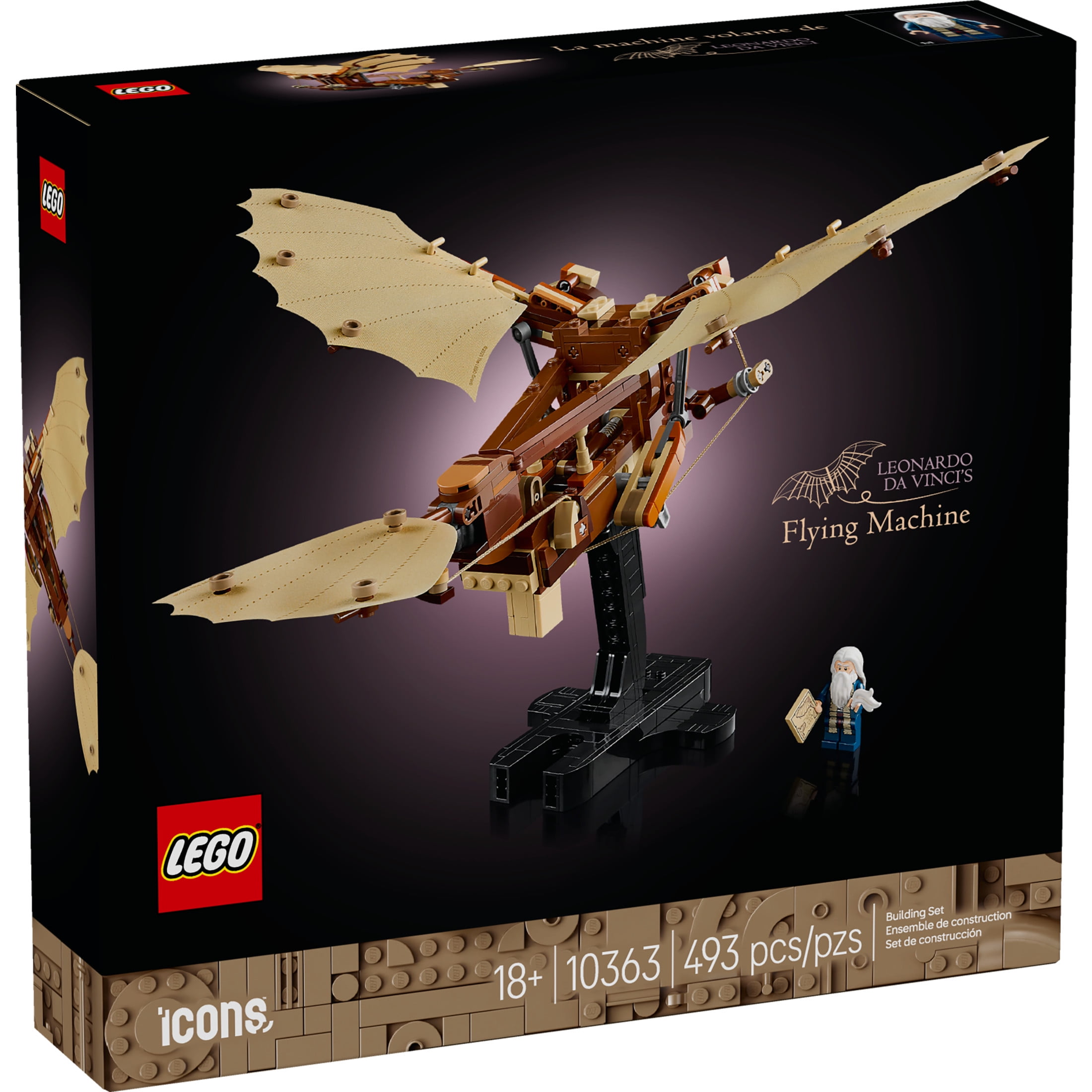 LEGO Icons Leonardo da Vincis Flying Machine DIY Kit  Ornithopter Building Set for Adults, Ages 18+(图3) LEGO Icons Leonardo da Vincis Flying Machine DIY Kit  Ornithopter Building Set for Adults, Ages 18+(图3)