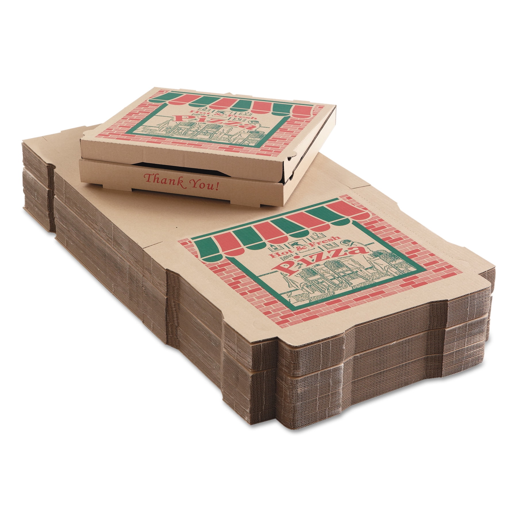 Arvco Corrugated Pizza Boxes 16w X 16d X 1 3/4h Kraft 9164314 for sale online 