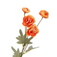 thumbnail image 7 of Wedding Simulation Flower 4 Heads Dew Lotus Camellia Realistic Non-fading Low Maintenance Artificial Flowers-Orange, 7 of 7