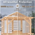 thumbnail image 6 of Erinnyees 11'x7' Outdoor Wood Greenhouse with Pergola, Heavy Duty Green House with Workstation & Staging Shelves,8MM Thick PC Panel, Top-hung Folding Windows, 6 of 8