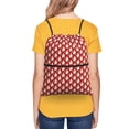thumbnail image 5 of Wukai Fire Symbols Waterproof Drawstring Backpack with Zipper Pocket,Large Foldable Gym Bag for Women and Men, Perfect for Sports, Yoga, and Travel, 5 of 8