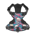 thumbnail image 4 of Lsque happy Skull rose Dog Harness, No-Pull Pet Harness with 2 Leash Clips, Adjustable Soft Padded Dog Vest with Easy Control Handle for Large Dogs-X-Large, 4 of 9