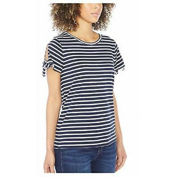 Nautica Ladies' Tie Sleeve Top (Navy, Medium)