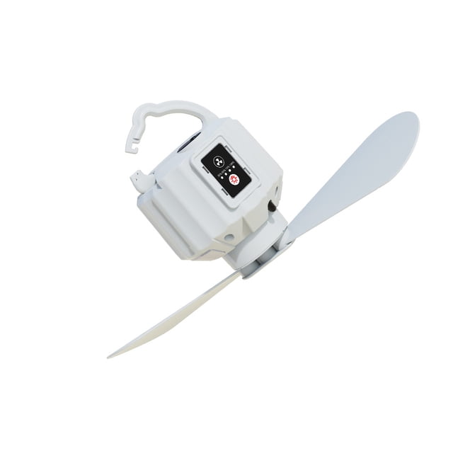 Bearachild Ventilador de techo para tienda de campaña, enfriador de aire silencioso con pilas recargables, gancho colgante, banco de energía de Electrodomésticos Blanco/10400 mah Bearachild HA065474-01