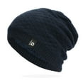 thumbnail image 3 of Umfun Slouchy Beanie for Men Winter Hats for Guys Cool Beanies Mens Lined Knit Soft Warm Thick Skully Stocking Binie Hat Outdoor Hat Navy One Size, 3 of 5