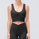 thumbnail image 5 of Sujetador deportivo de cuello alto y largo para mujer: sujetador de yoga con espalda cruzada y relleno, top corto sin mangas con sujetador incorporado, 5 of 6