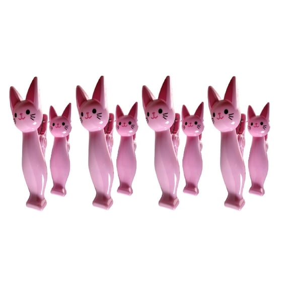 4 Pairs (8 Ct) Pink Cat Style Beach Towel Holders, Clips, Beach, Patio or Pool Accessories, Portable Towel Clips, Chip Clips, Secure Clips ( 4 Set Per Order )